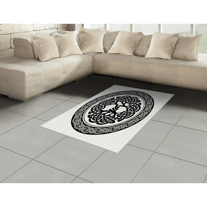 Tapis décoratif en fibres à haute densité Celtic, Rectangle— 4 pi x 5 pi 8 po