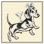 Adorable décoration murale en toile Martini Pup II par Art Remedy