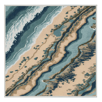 Washable Atlantic Shoreline Coastal Area Rug
