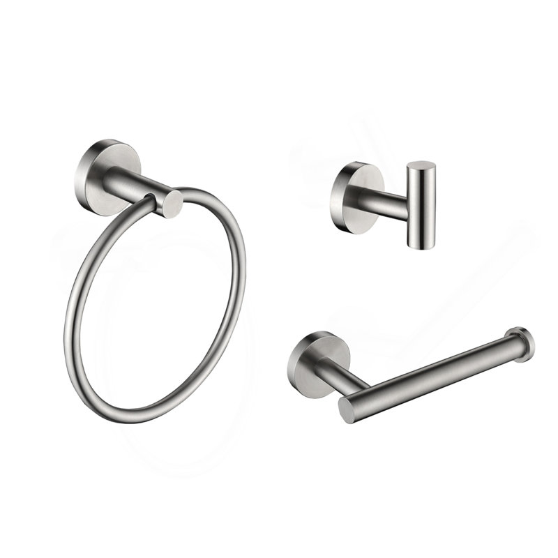 3 - Piece Bathroom Hardware Set, Brushed Nickel