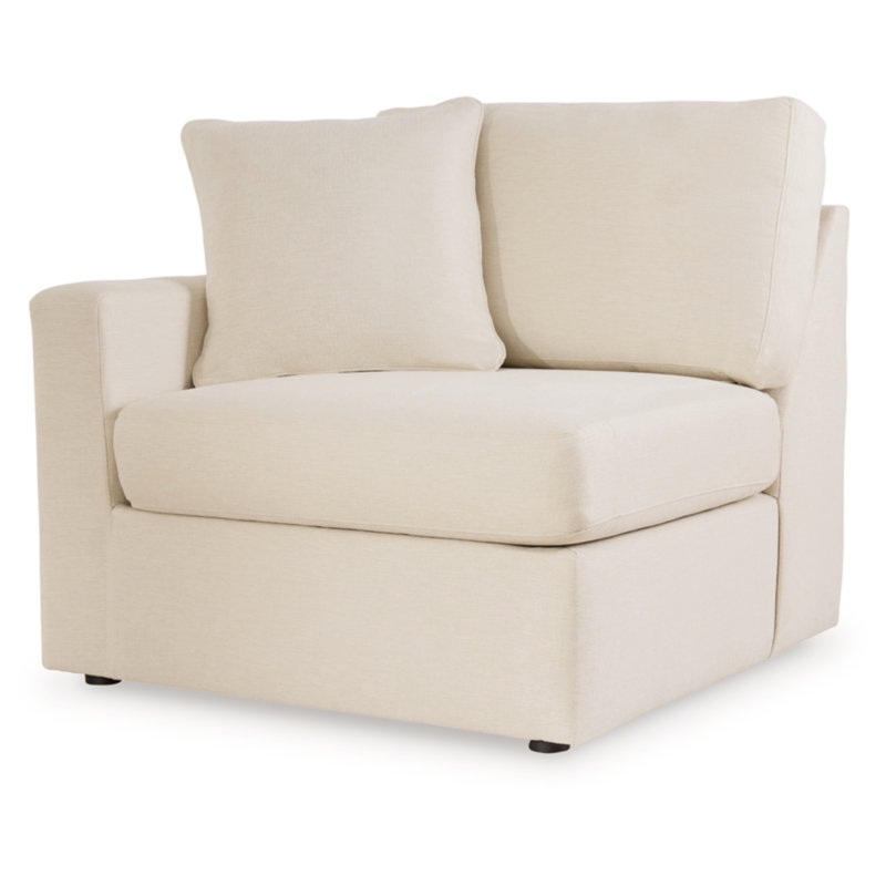 Canapé modulaire 6 pièces avec méridienne Chobanyan, Face à la droite, H 36 po x l 140 po x P 107 po, Polyester beige