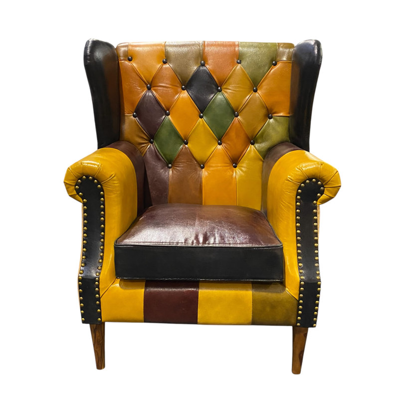 Leather Wing Back Chair
