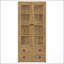 Vitrine à 4 tablettes Idaho Mango avec finition en bois naturel, parfaite pour le rangement organisé et la présentation élégante dans n'importe quelle pièce-809241808