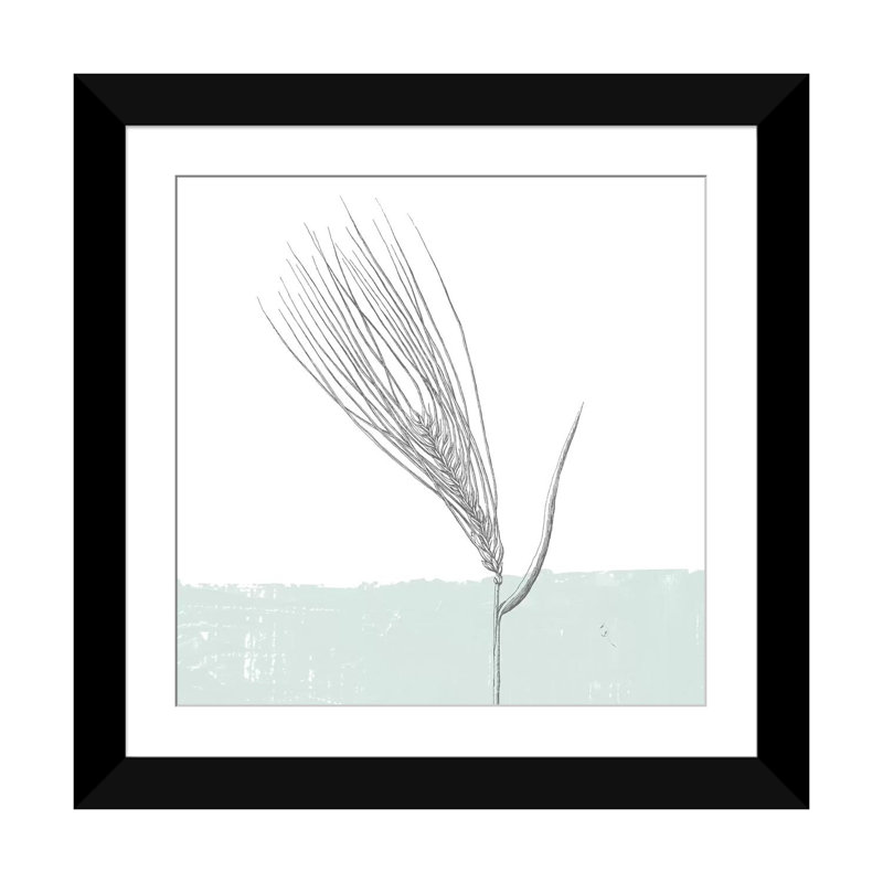 « orge », impression sur toile, Papier avec cadre noir, H 24 po x l 24 po x P 1 po, Blanc
