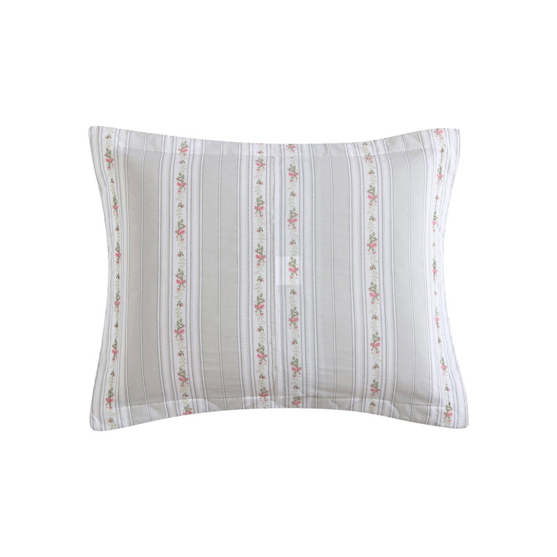 Melany Pink Reversible Cotton Twin Quilt Set