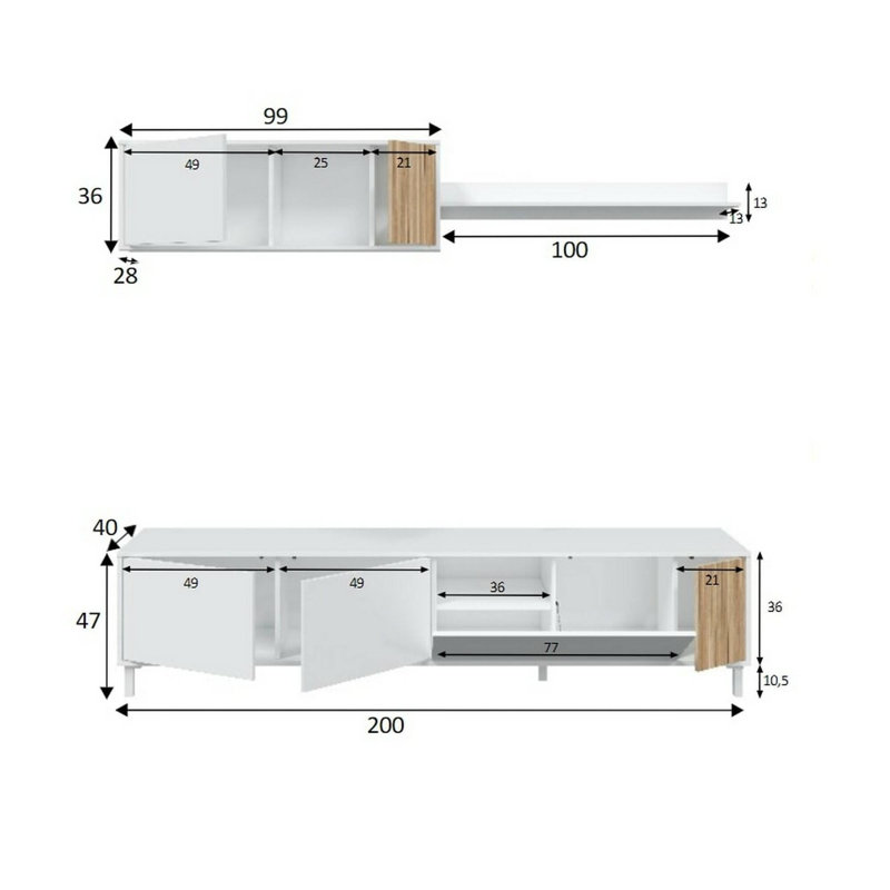 Abele Unfinished TV Stand for TVs up to 88"