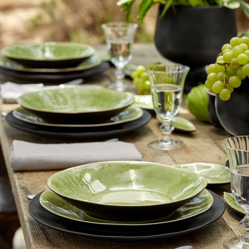 Riviera Stoneware Pasta Dish, Vert Frais
