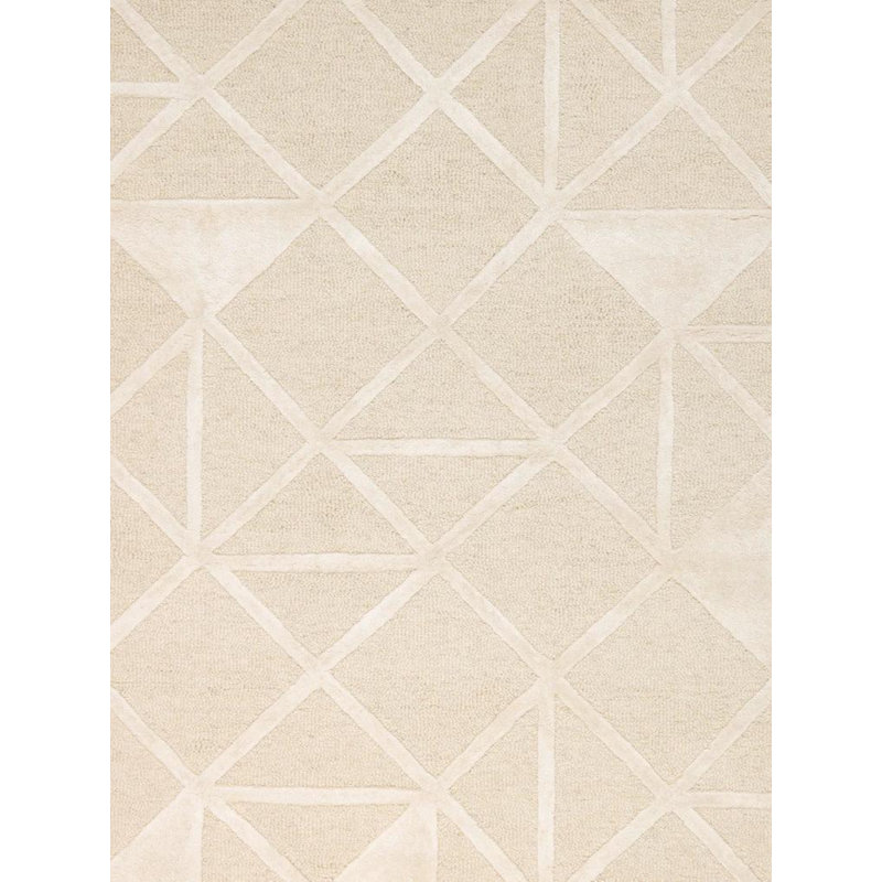 Geometric Area Rug in Ivory, Rectangle 7'9" x 9'9"