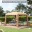 Auvent de remplacement pour pavillon de jardin à double aération 9,8 pi X, auvent de cour kaki 9,8 pi, pour le jardin