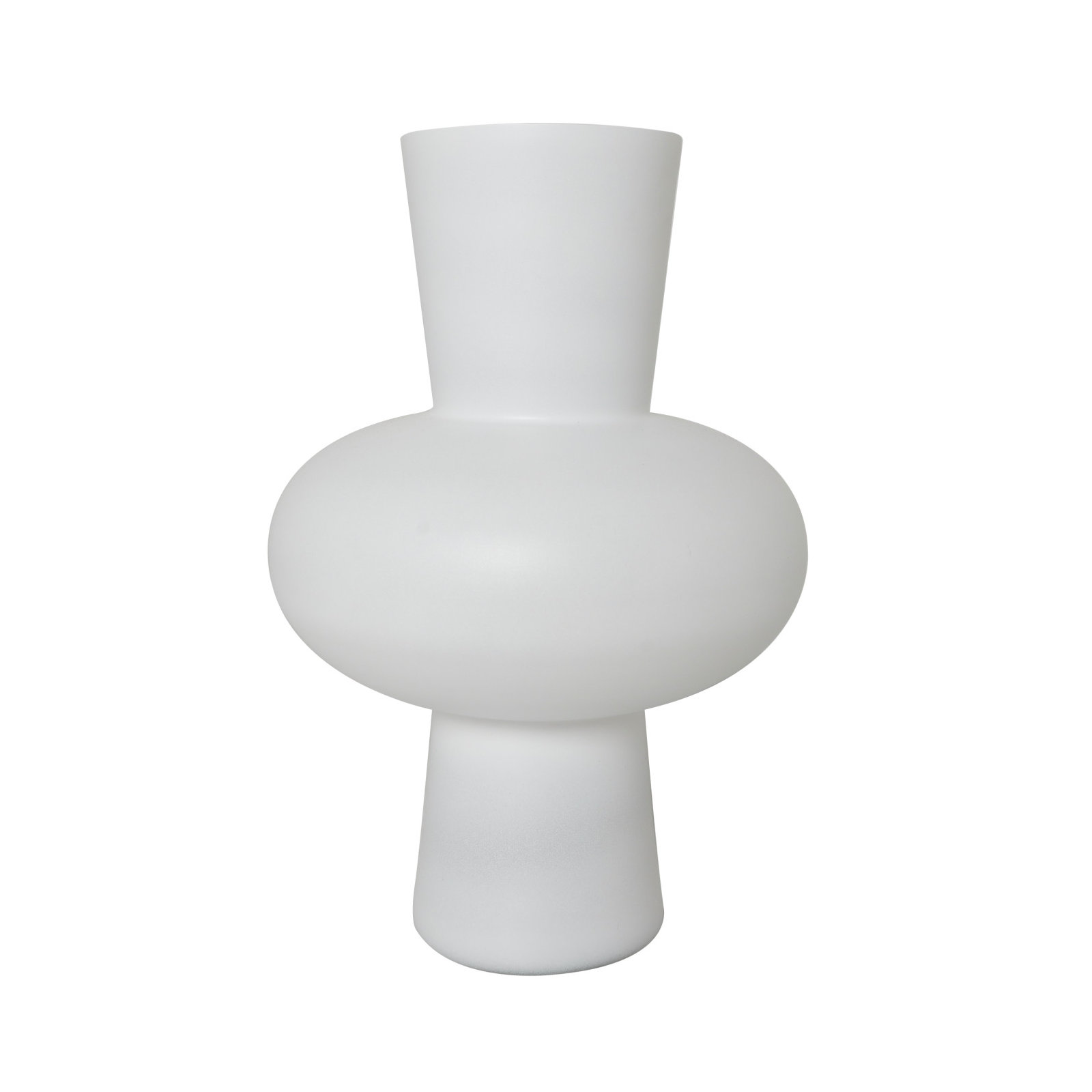 Mable Glass Table Vase, White