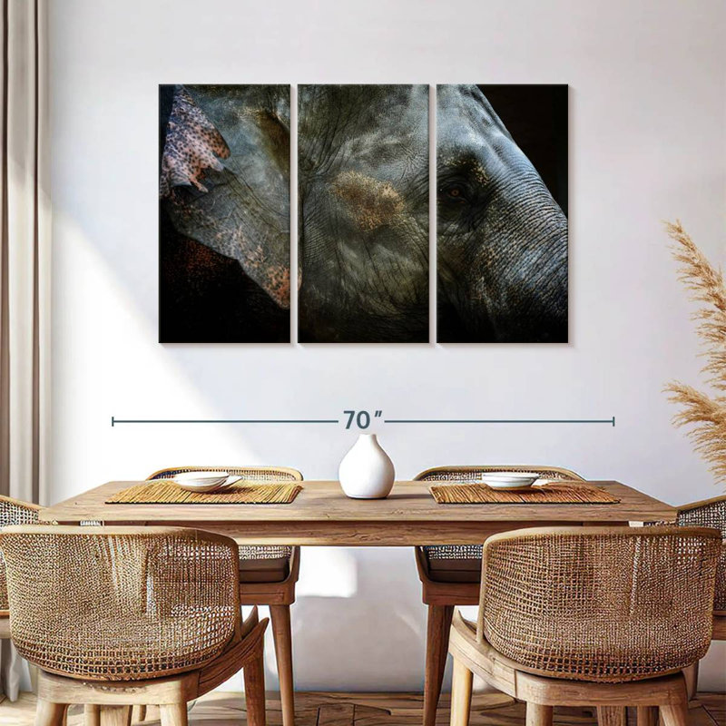 Brampt Asian Elephant Eye, 36" H x 57" W