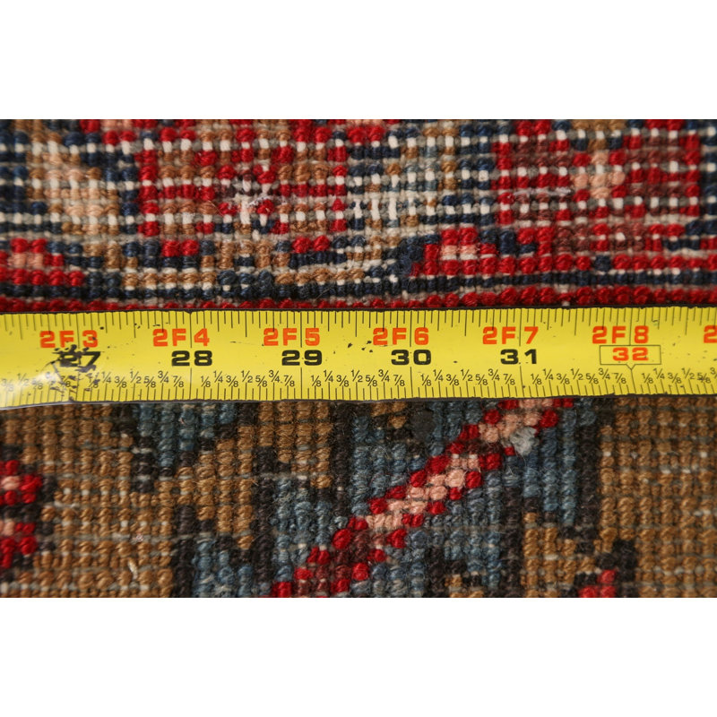 Tapis géométrique motif persan Heriz fabriqué à la main 4 x 7
