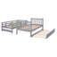 Lit superposé polyvalent avec lit gigogne et escalier attaché, parfait pour les familles et les invités