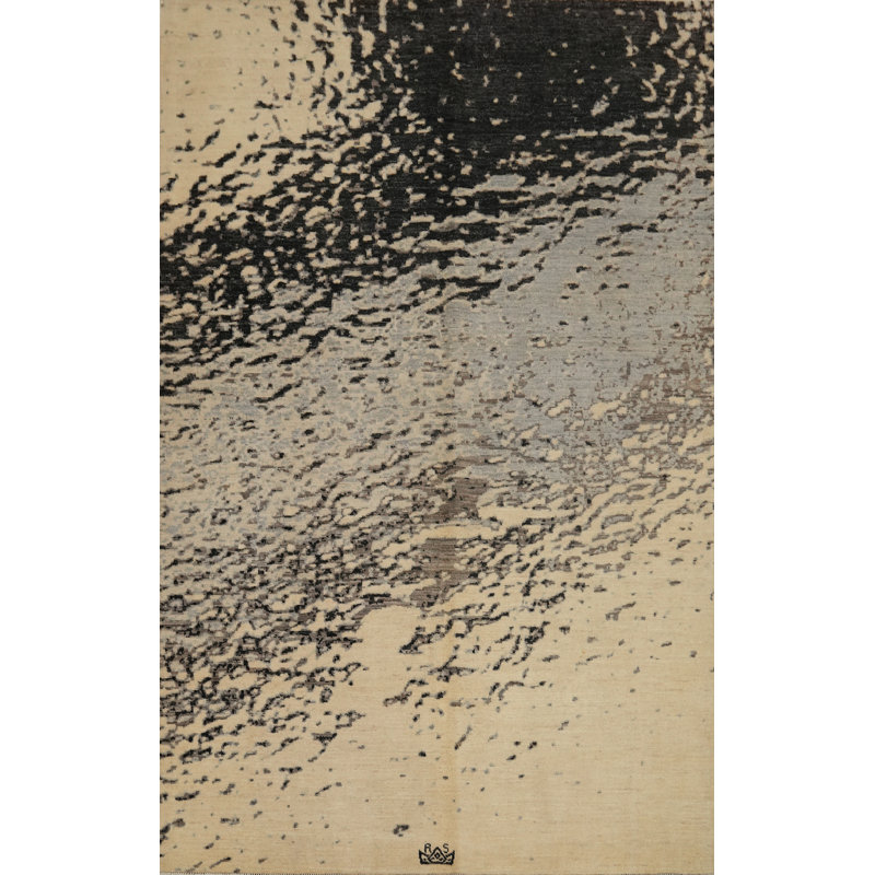 Tapis de salon moderne à teinture végétale 6 x 9
