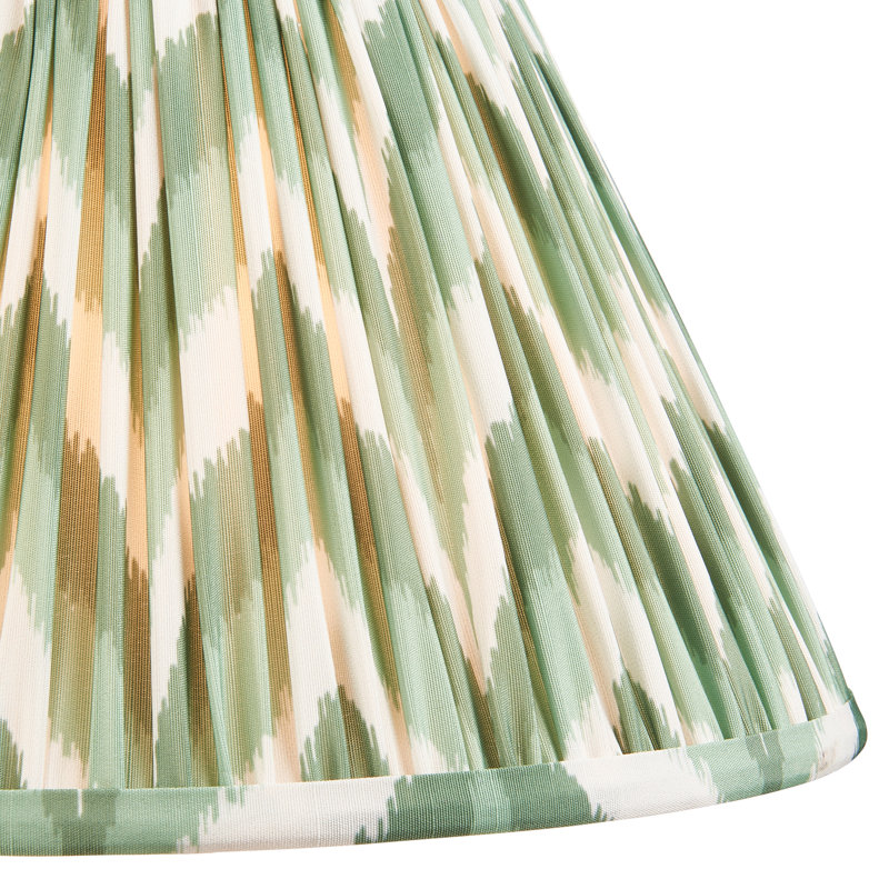 Zigzag Lamp Shade, 18cm H x 14cm W x 30cm D, Green
