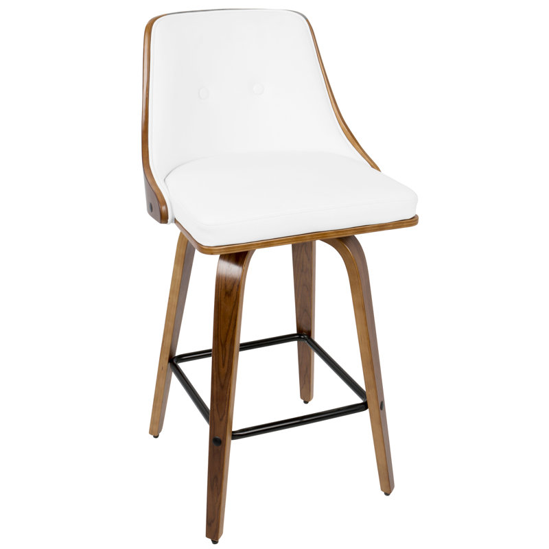 Contemporary Counter Stool, Blanc