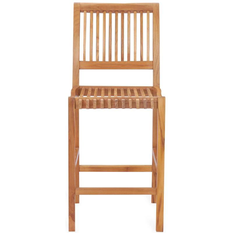 Elijah Outdoor Teak Bar Stool