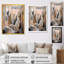 «Pink and Gold Geometric Horizons II», reproduction sur toile encadrée-88538852-88538848