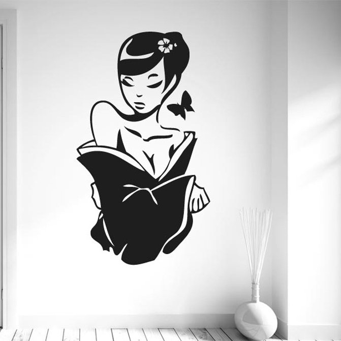 Beautiful Asian Woman Wall Sticker