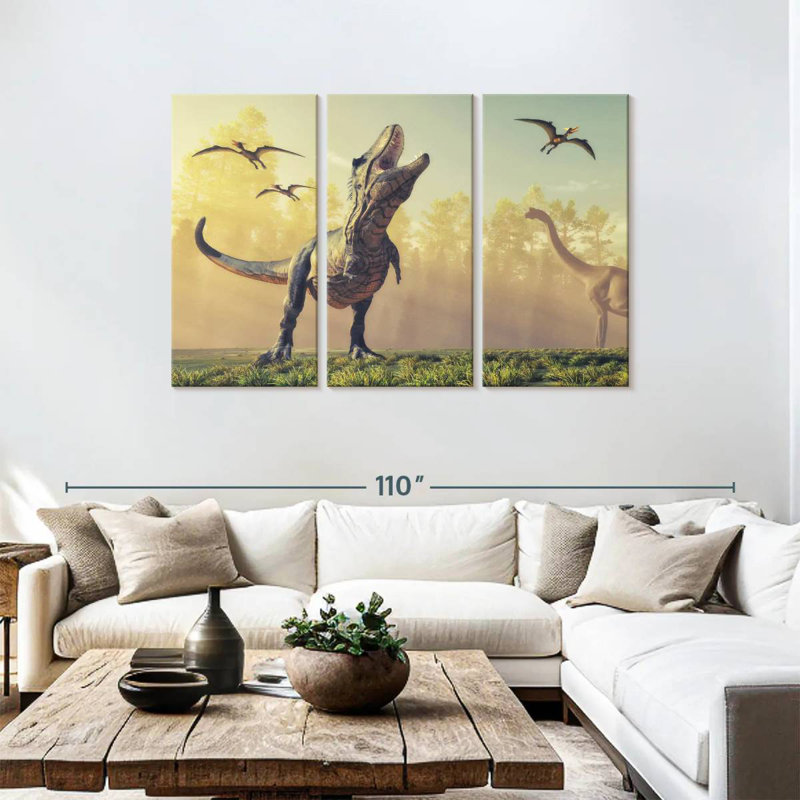 Dinosaur Park, 48" H x 74" W