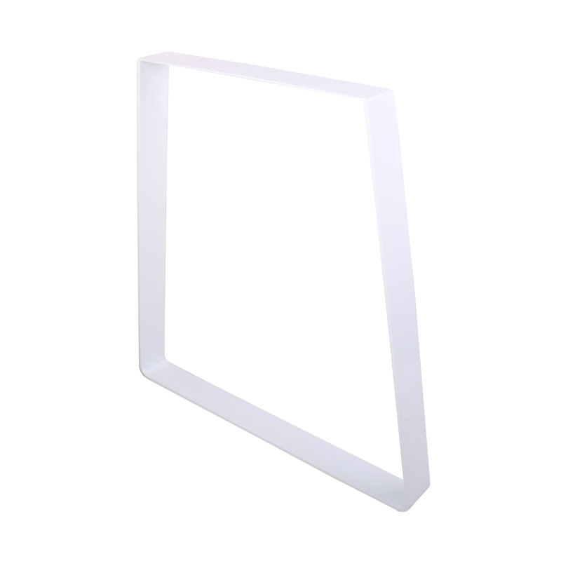 2 X 28"dining Table Legs,trapezoid Solid Steel Table Legs,set Of 2,white