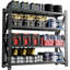 Étagère de garage très résistante, 6000 lb, très grandes tablettes réglables en métal (H 69 po x l 75 po x P 23,7 po), unité de rangement industriel pour entrepôt, noir