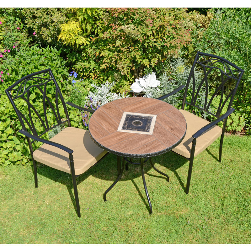 Haslemer 2 Seater Bistro Set with Cushions