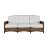 Astoria 85.13" Wide Outdoor Wicker Patio Sofa with Cushions