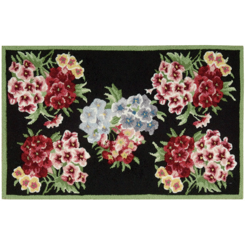 Tapis noir / rouge Cherie