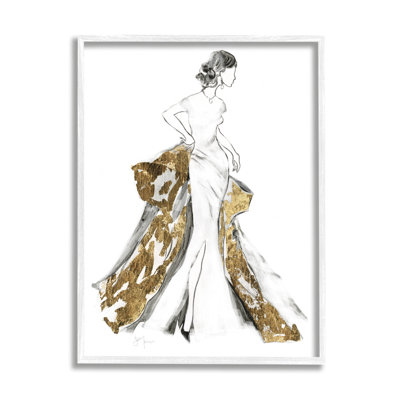 «Elegant Fashion», robe de soirée glamour par Janet Tava - impression