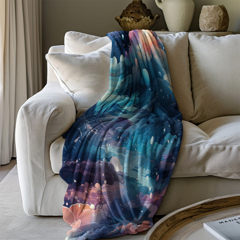 Couverture Vintage Essence céleste, Lit simple