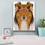 «Rough Collie Porter Hipster Glasses» par Furbaby Affiliates, art mural sur toile-1251705433
