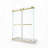 55–60 in. W x 76 in. H Frameless Double Bypass Sliding Shower Door, Brushed Gold, 5/16 in. Tempered Glass