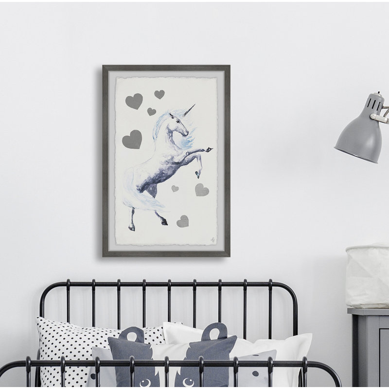 Ringling Lovely Unicorn Framed Print, 12" H x 8" W