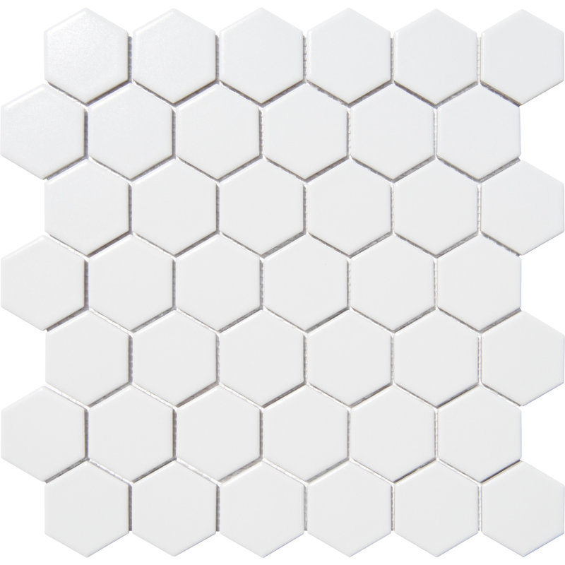 Carreau de mosaïque murale en porcelaine, Blanc