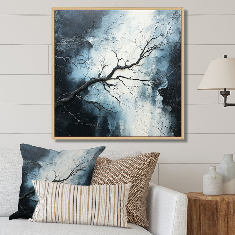 " River Embrace ", 30" H x 30" W, Gold Picture Framed
