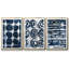 «Indigo Memory I», ensemble de 3 toiles encadrées-317244752-317244755