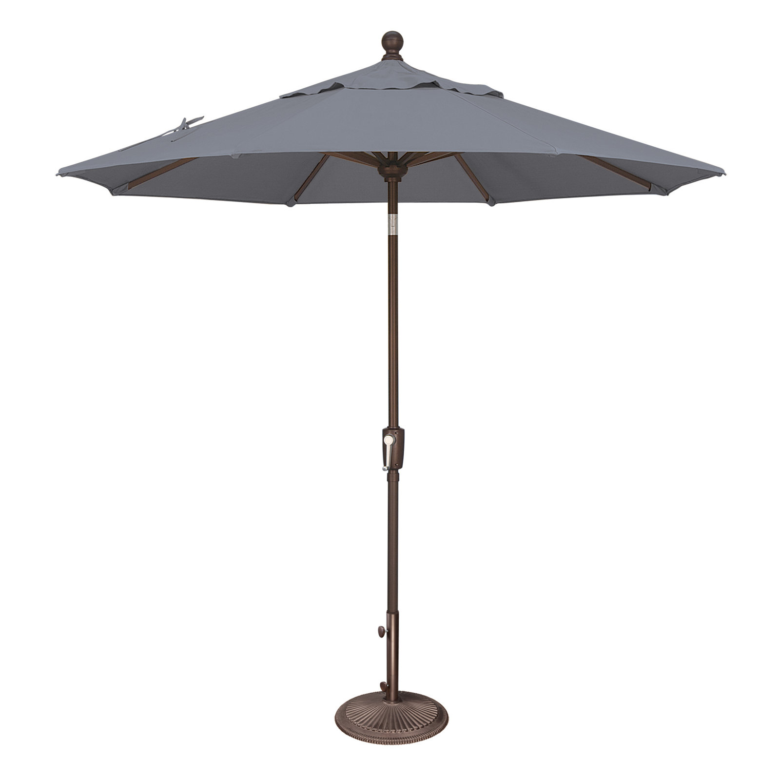 Launceston Market Umbrella, Bronze, Canvas Charcoal Sunbrella® Canvas, 96" H x 90" W x 90" D