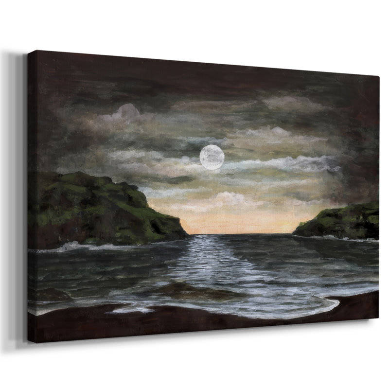 Midnight Seascape II -Galerie enveloppée Cavas, 12 x 18