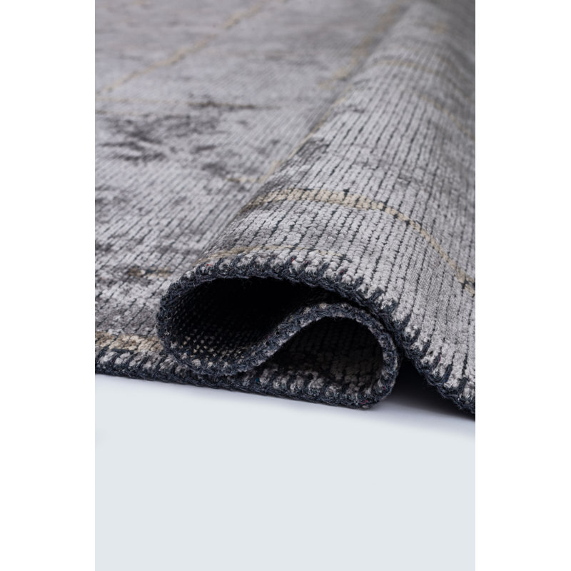 Rapture Beige Gray Geometric Luxury Area Rug, Rectangle 7'10" x 9'10"
