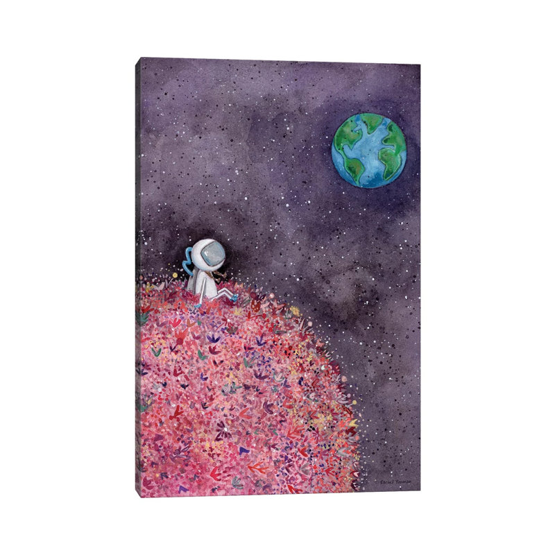 Sitting On A Flower Moon by Rachel Nieman - Wrapped Canvas Painting, 45.72cm H x 30.48cm W x 1.91cm D