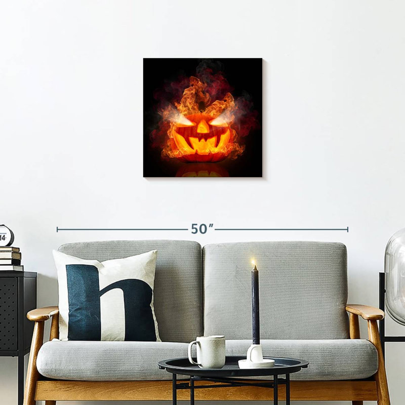 Lelend Flaming Jack O Lantern, 20" H x 20" W