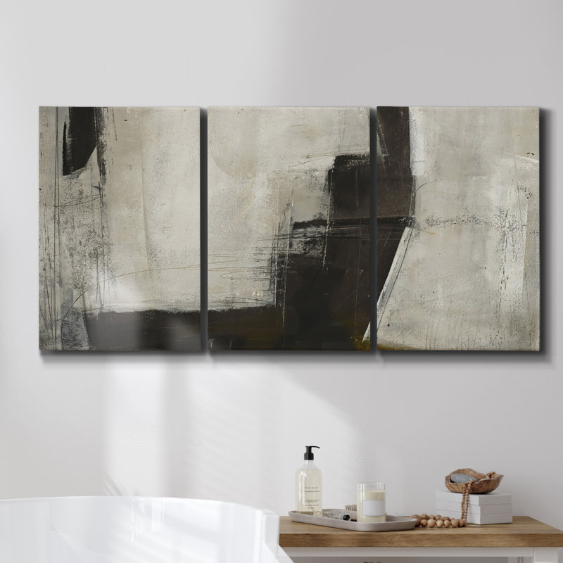 White Peony - Multi Piece Framed Canvas, 36" H x 72" W x 2" D