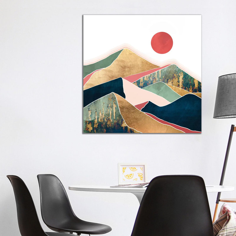 Printemps crépuscule - impression d'art graphique, Toile tendue, Aucun mat, H 37 po x l 37 po x P 1,5 po