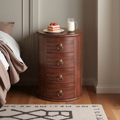 Wood Bedside Table,Side Table,Round End Table