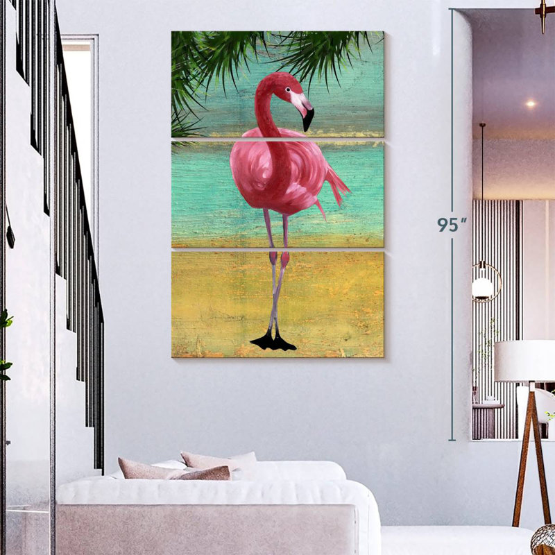 Brampt Flamingo Frame I, 74" H x 48" W