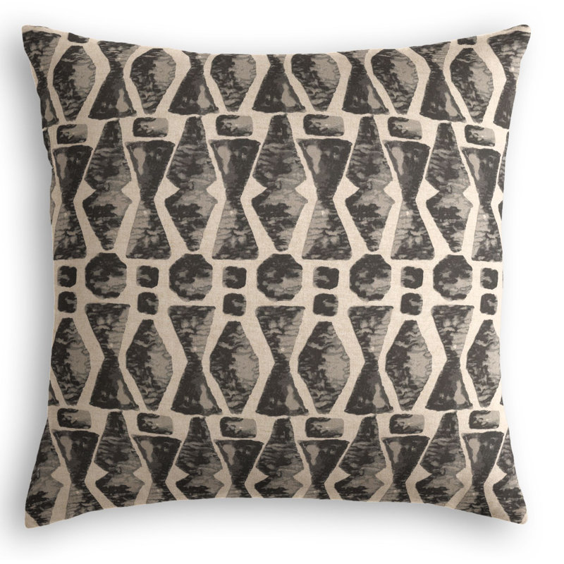 Square Pillow Cover & Insert, 22" x 22", Black