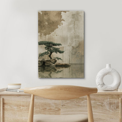 Reproduction d'art sur toile - Paysage rétro maison de campagne moderne pour salon