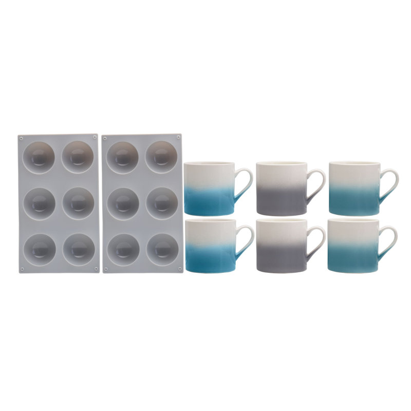 Multicolore Pfaltzgraff, ensemble de 2 tasses en chocolat