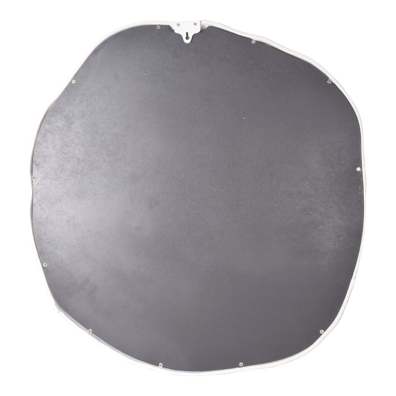 Nola Aluminum Novelty Mirror, White, 36.5" x 36.5"